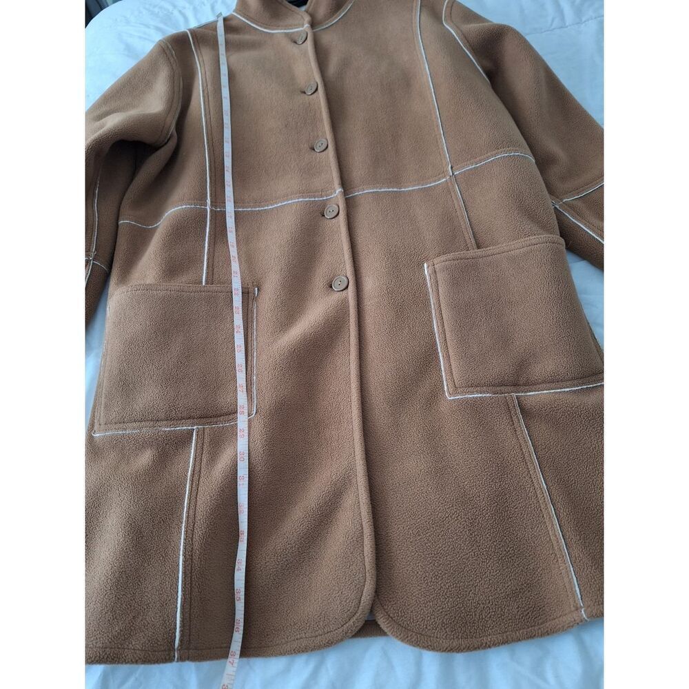 Susan Graver L Tan Camel Coat - Picture 6 of 7